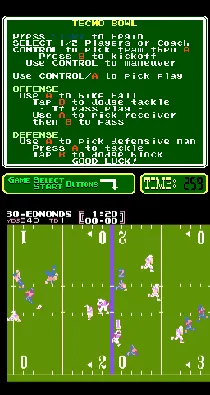 PlayChoice-10: Tecmo Bowl screen shot game playing